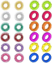 Pack of 24 Versatile Sensory Toys, Stress Toys for Children, Adults with Quiet Fidget Rings, Sensory Rings for Relaxation and Focus Promotion, Ideal for Anxiety, Everyday Stress