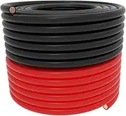 4 AWG Gauge 16 FT Welding Battery Cable 5m Red + Black Pure Copper Power Inverter Wire Set for Solar, RV, Car, Boat, Automotive, Marine, Motorcycle