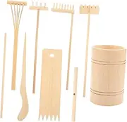 Hohopeti 1Set Zen Garden Rake Tool Set Rake Accessories for Tabletop Meditation DIY Zen Garden Decoration for Home Relaxation and