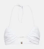 [Melissa Odabash] Melissa Odabash Luxor halterneck bikini top AU 14 white