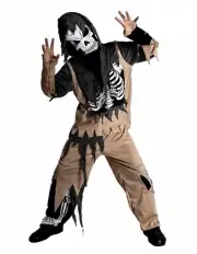 Zombie Skeleton Kids Halloween Boys Girls Costume