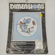 Dimensions No Count Cross Stitch Kit Blossoms & Butterflies 3922 VTG 1988 NEW