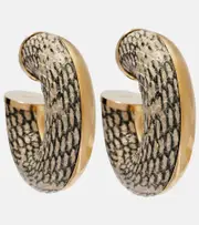 [Jacquemus] Jacquemus The Mojave snake-effect hoop earrings One Size beige