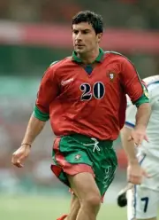 Luis Figo of Portugal at the UEFA Euro 96 Quarter Final between Cz- Old Photo