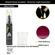 Touch up Paint for Motorcycle Chromatic Fan All Models Code: S138 Red