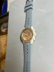 20mm GRAY Vulcanized Caoutchouc Racing Omega "Mission to Jupiter" SWATCH