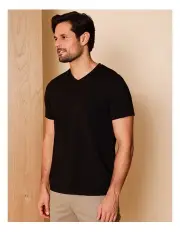 [Reserve] Essential Victor Plain V-Neck T-Shirt in Black