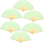 CORHAD 6pcs Folding Fan Handheld Fans for Weddings Parties and Decorations Lightweight Portable Design for Easy Use and Storage