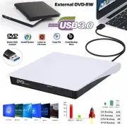 External USB CD DVD RW ROM Writer Drive Burner Reader Player PC Laptop