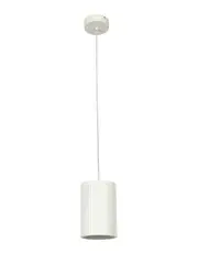 Cedar 1 Light Large Cylinder Pendant in White