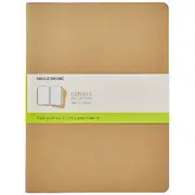 Moleskine Cahier Extra Large Notebook Plain Kraft 3 Pack