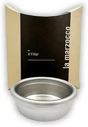 Original basket made for La Marzocco. Stainless Steel, Precision, X Filter Basket for double espresso. Fits all 58mm portafilters. (21g)