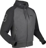 Bering Lynx Motorcycle Zip Hoodie, black-grey, Size M for Men Black Grey