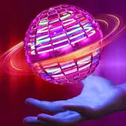 Magic Flying Hover Ball with Lights,Hover Boomerang,Fidget Flying Spinner Pink
