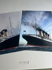RMS TITANIC INCREDIBLE DIGITAL BOW AND STERN VIEW SET OF 2, STUNNING IMAGES!