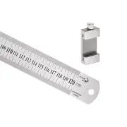 Stainless Steel Ruler 1.2cm/48" Double Reading with 40mm Scriber Block Silver