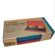 Vtg 90's Memorex 3.5" Computer Hard Disk Cases Plastic Portable Holders NOS