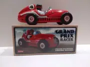 Schylling Tin Toy grand prix racer red aprox 210mm long with clicking Action