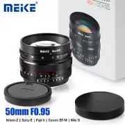 MEIKE 50mm F0.95 APS-C Manual Focus Lens for Sony Canon Fuji Nikon M4/3 Cameras