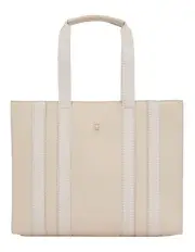 [Tommy Hilfiger] Tonal Stripe Medium Tote Bag in Beige