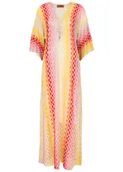 Missoni Metallic Fine-knit Maxi Kaftan - Red - 44 (UK12 / M) 44 (UK12 / M)