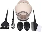5Pcs/Set Hair Color Dye Bowl Comb Brushes Tool Kit Set Tint Coloring Dye Bowl Comb Brush Twin Headed Brushes Set(Black)
