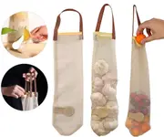 Vegetable Food Storage Bag Onion Garlic Hanging Bags Hollow Breathable Mesh Bag