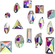 BELLIFFY 100pcs Flat Back Rhinestones for DIY Crafts Glitter Rhinestones for Clothing Handmade Decorations and Dress Accessories for Sewing Projects and