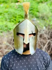 Medieval knight Movie Helmet 300 Spartan King Leonidas Roman King With Stand