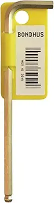 Bondhus 38056 Tagged and Barcoded 3Mm Ball End Tip Hex Key L-Wrench with Goldgua
