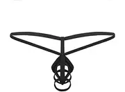 [TiaoBug] Men Lingerie Micro G-String Thong O-Ring Hole Loop T-Back Bikini Brief Underwear