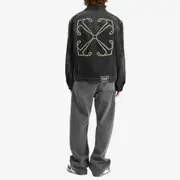 Off-White Diagonal Outline Denim Jacket