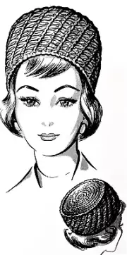 P-114 Vintage PILLBOX HAT Pattern to Crochet (reproduction)