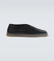 [Lemaire] Lemaire Linoleum leather slip-on sneakers AU 8 black