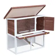 Advwin Rabbit Cage Hutch Chicken Coop Pet Playpen Enclosure Wooden w/ramp Run