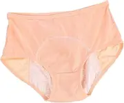 [GLSTOY] Menstrual Pants Nylon Fabric Beige Menstrual Briefs for Female Menstrual Briefs for Women Menstrual Briefs