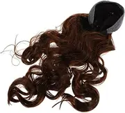 Mikinona Headband Wig Curly Synthetic Grey Heat Resistant Natural Look Wig Loose Wave