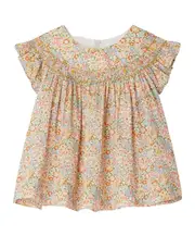 Bonpoint Eliotine Smocked Blouse 6,18M,6M,24M,12M Nude