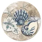 Glass Lazy Susan Serving Plate - Tide Pool Shells