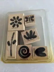 NEW Stampin’ Up! Two Step Stampin’ Painted Garden 6 Flowers ©2003
