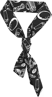 [Baluue] Chef Bow Tie Neckerchief Kitchen Towel Boa Men's Women's Chef Outfit Cooling Neck Wrap Black