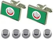 [Select Gifts] Shirt Dress Studs Islamic Conference Flag Cufflinks