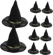 Vaguelly 30 Pcs Mini Miniature Hat Doll Witch Hat Miniature Witch Hat Halloween Witch Cap Tiny Witch Hats Miniture Decoration Tiny Hats for Dolls Mini Dolls Hat Witch Hat Decor Plastic