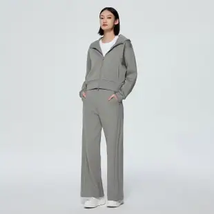 【GAP】女裝 Logo連帽外套 空氣三明治系列-灰色(891632)