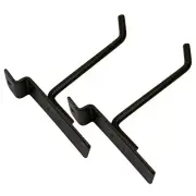 4" Slatwall Hook Panel Display Hooks, 1/4" Thickness Metal, Raw Steel - PACK 2