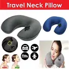 Inflatable Travel Neck Pillow Headrest Cushion Compact For Flight Car Seat Plane