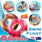 Giant Donut Pool Float Raft Inflatable Ring Swimming Beach Lounge Bed Toys Gift~