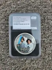 2011 NIUE Star Wars Luke and Leia 1oz silver coin PF 70 Ulta Cameo Black Series