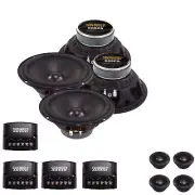 Sundown E-6.5CS Car Audio 6.5" 400W Peak 4 Ohm 2-Way Component Speakers 2 Pair