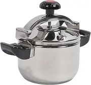 Stainless Steel Pressure Cooker, Large Capacity Safe Explosion Proof Kitchen Pressure Cooker, Fast Cooking, Compatible with Gas & Induction, Mini Pressure Cooker for Home (9L)